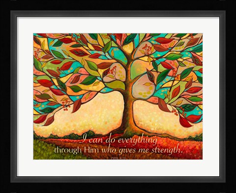 Framed Tree Splendor II (I can do everything through Him...) Print