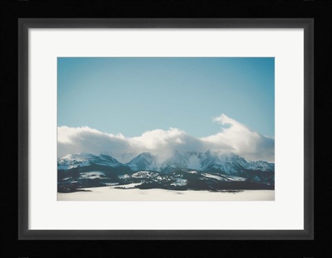 Framed Bridger Mountain Cloud Cover Print