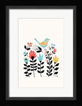 Framed Folk Art Garden Print