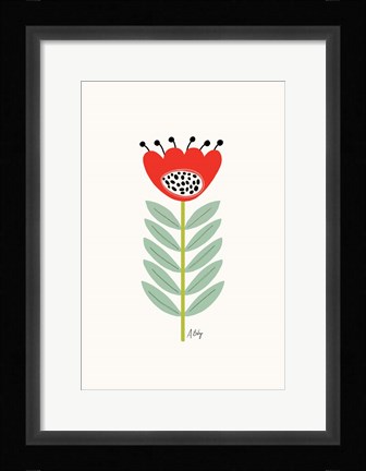 Framed Mid Mod Flower No. 2 Print