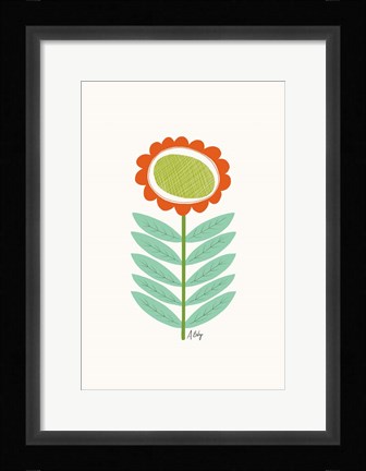 Framed Mid Mod Flower No. 3 Print