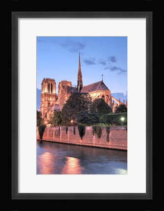 Framed Notre Dame at Dusk Print