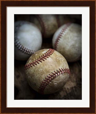 Framed Old Baseball Print