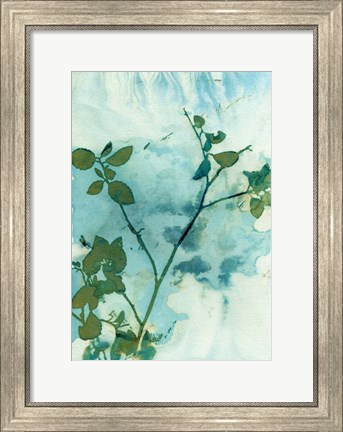 Framed Leaves and Sky Print