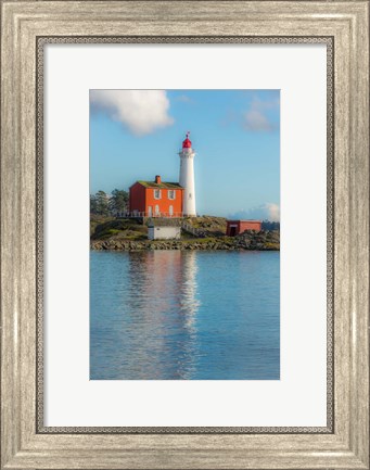 Framed Lighthouse Reflection Print