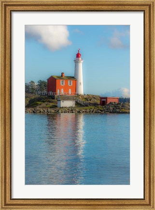 Framed Lighthouse Reflection Print