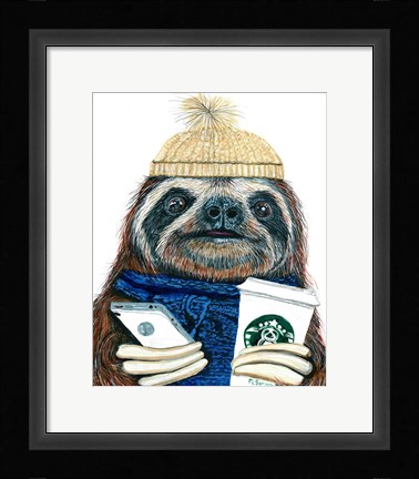 Framed Urban Sloth Print