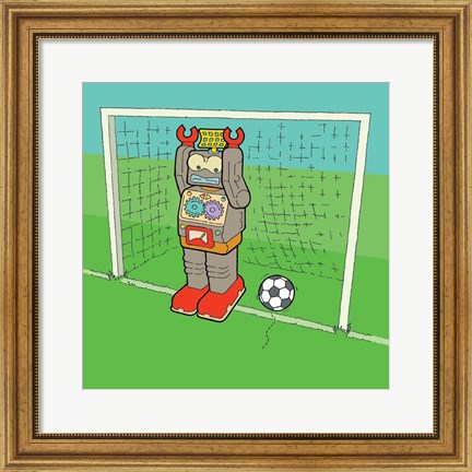 Framed Goalie Bot Print