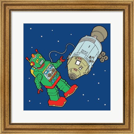 Framed Spacebot Print
