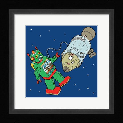 Framed Spacebot Print