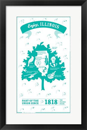 Framed Illinois Print
