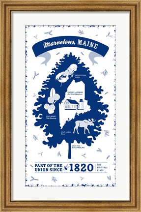 Framed Maine Print