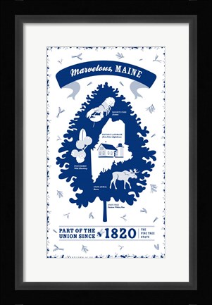 Framed Maine Print