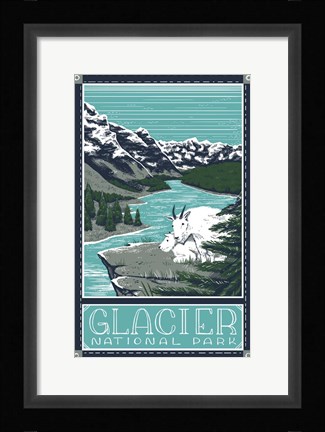 Framed Glacier National Parks Print
