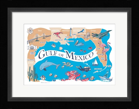 Framed Gulf of Mexico Print