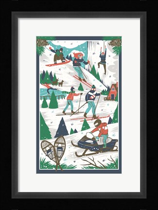 Framed Winter Scenes Print