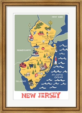 Framed New Jersey Print