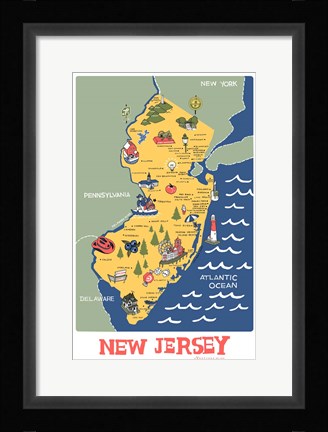 Framed New Jersey Print