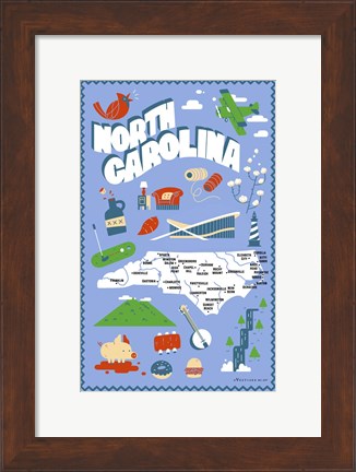 Framed North Carolina Print