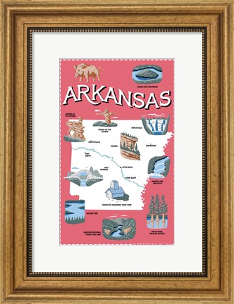 Framed Arkansas 2 Print
