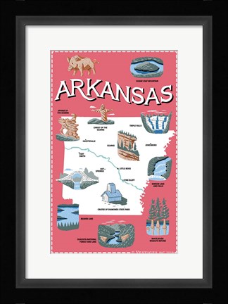 Framed Arkansas 2 Print