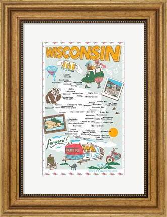 Framed Wisconsin Print