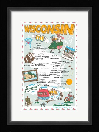 Framed Wisconsin Print