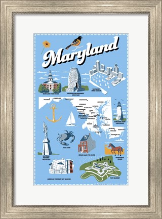 Framed Maryland Print