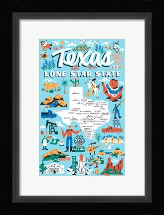 Framed Texas Print