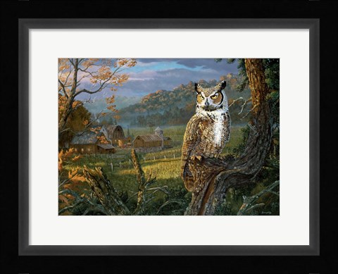 Framed Edge Of The Night Print