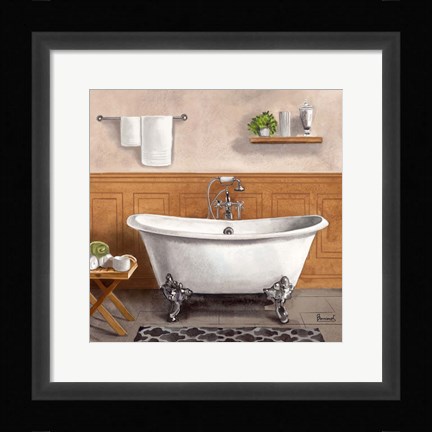 Framed Serene Bath I Print
