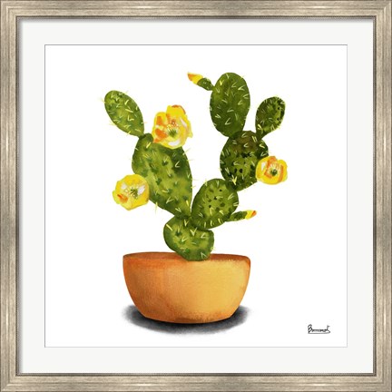 Framed Cactus Flowers III Print