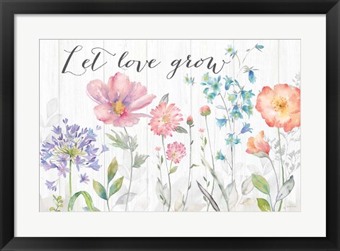 Framed Farmhouse Botanical Garden Sentiment Print