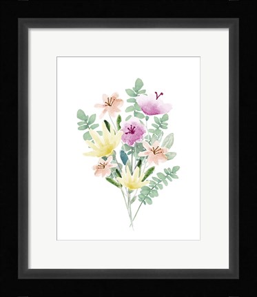 Framed Flower Burst II Print