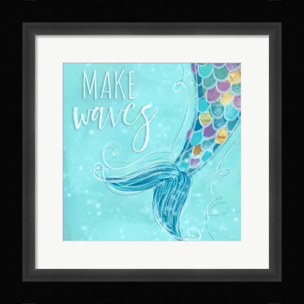 Framed Make Waves I Print