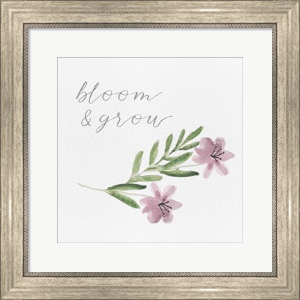 Framed Wildflowers and Sentiment II Print