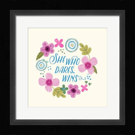 Framed Fierce Girl Pink II Print