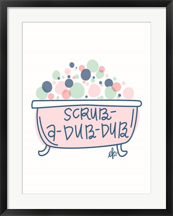 Framed Scrub-a-Dub-Dub Print