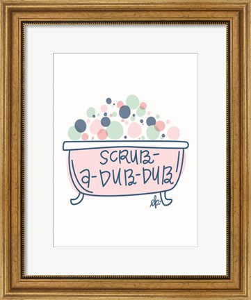 Framed Scrub-a-Dub-Dub Print