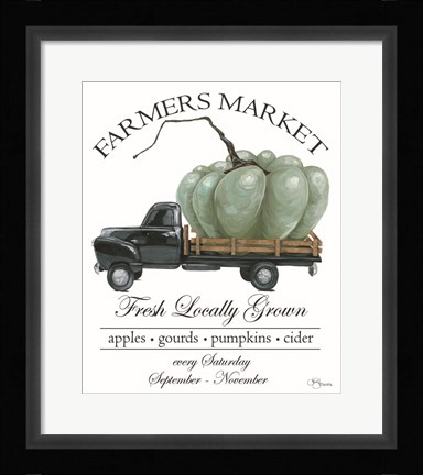 Framed Farmers Market Truck Print