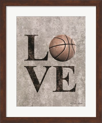 Framed LOVE Basketball Print