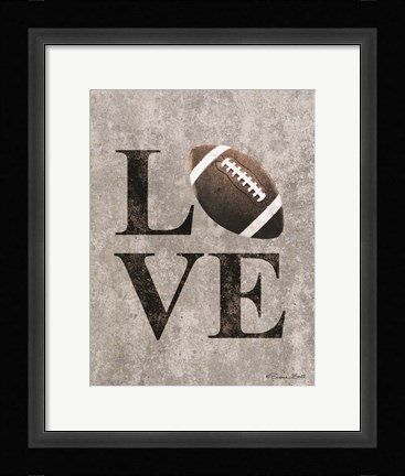 Framed LOVE Football Print