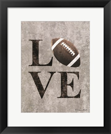 Framed LOVE Football Print