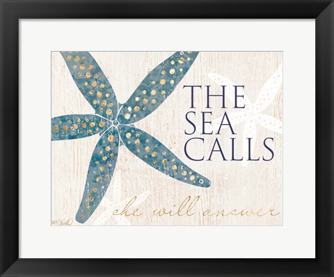 Framed Sea Calls Print