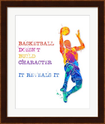 Framed Basketball 1 Print