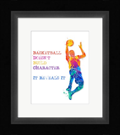 Framed Basketball 1 Print