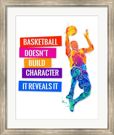 Framed Basketball 2 Print