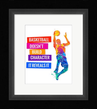 Framed Basketball 2 Print