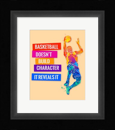 Framed Basketball 3 Print