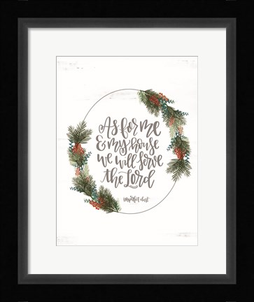 Framed Joshua 24:15 Print